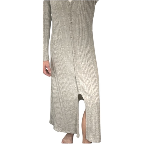 💫Stacking V-Neck Split Breasted Sweater Dress - Picture 1 of 6